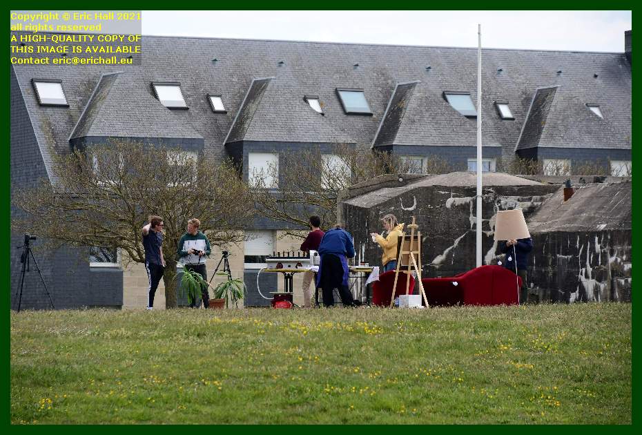 people filming pointe du roc Granville Manche Normandy France Eric Hall