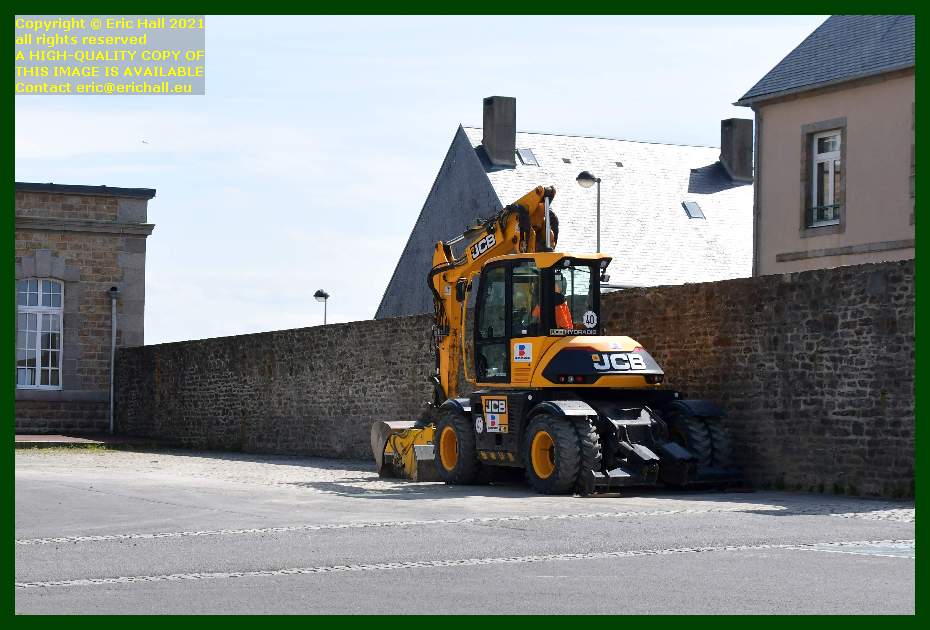 work compound machinery place d'armes Granville Manche Normandy France Eric Hall