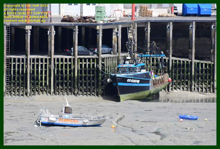 fishing boat aground port de Granville harbour Manche Normandy France photo Eric Hall April 2021