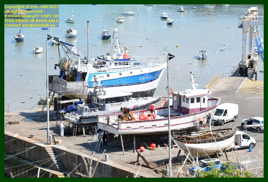 hera trawler customs launch chantier navale port de Granville harbour france photo Eric Hall June 2021