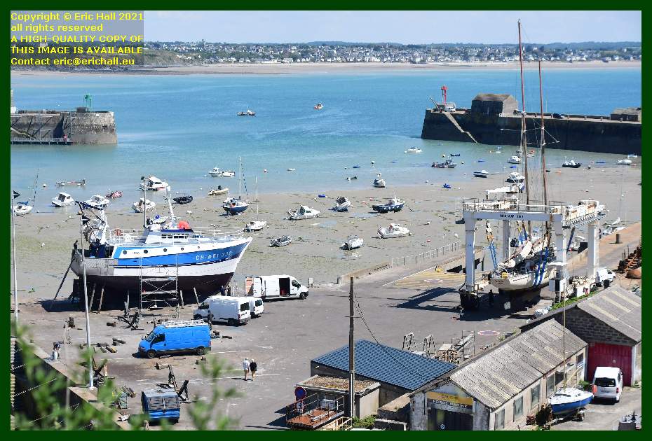 trawler hera yacht rebelle chantier navale port de Granville harbour  Manche Normandy France Eric Hall