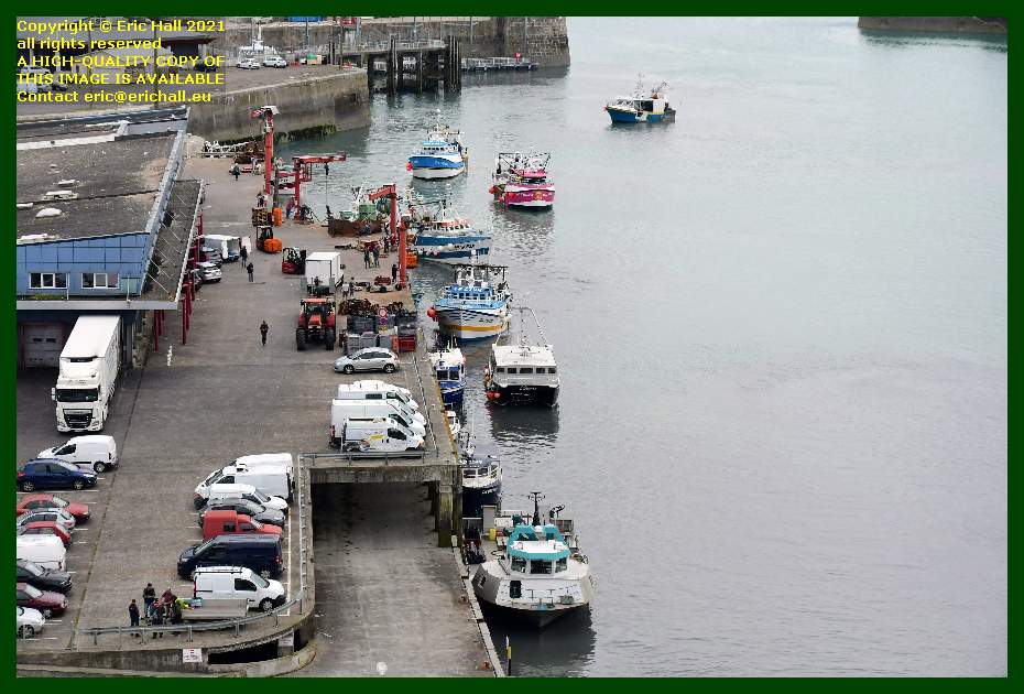 fishing boats fish processing plant port de Granville harbour Manche Normandy  France photo Eric Hall June 2021