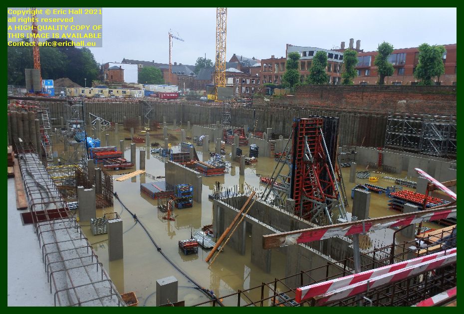 flooded building site kapucijnenvoer Leuven Belgium Eric Hall