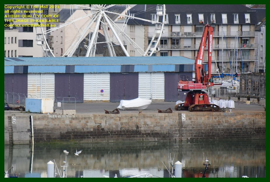 boat building material port de Granville harbour Manche Normandy france photo Eric Hall august 2021