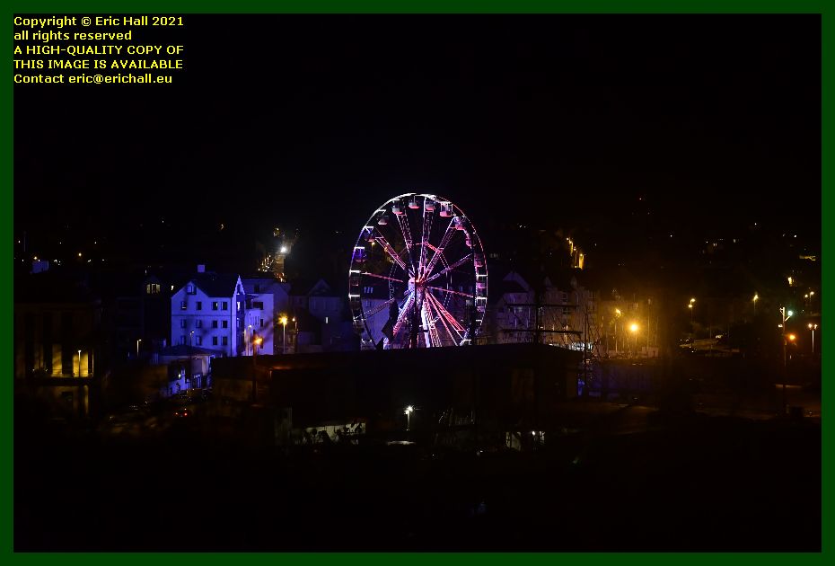 big wheel at night place albert godal  Granville Manche Normandy France photo Eric Hall august 2021