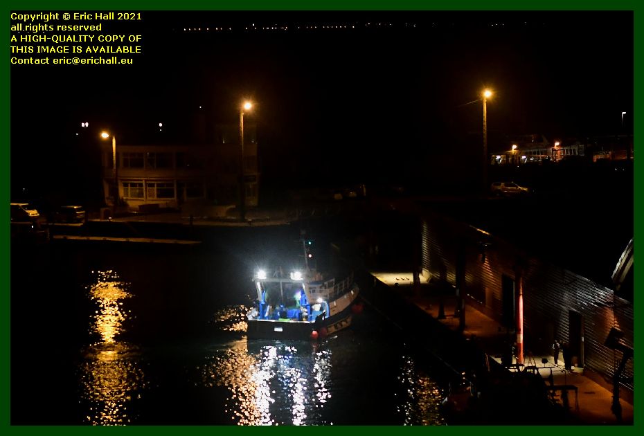 trawler leaving port de Granville harbour Manche Normandy France photo Eric Hall august 2021