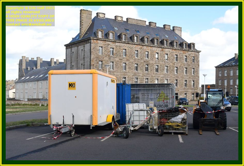 workmen's compound place d'armes Granville Manche Normandy France Eric Hall photo October 2021