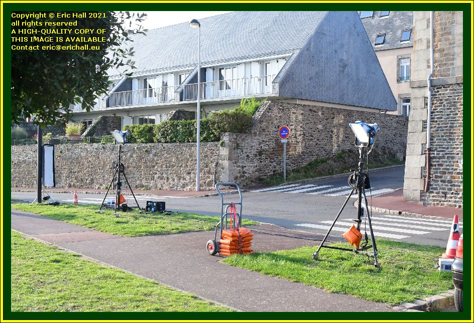 film crew equipment boulevard vaufleury Granville Manche Normandy France Eric Hall photo October 2021
