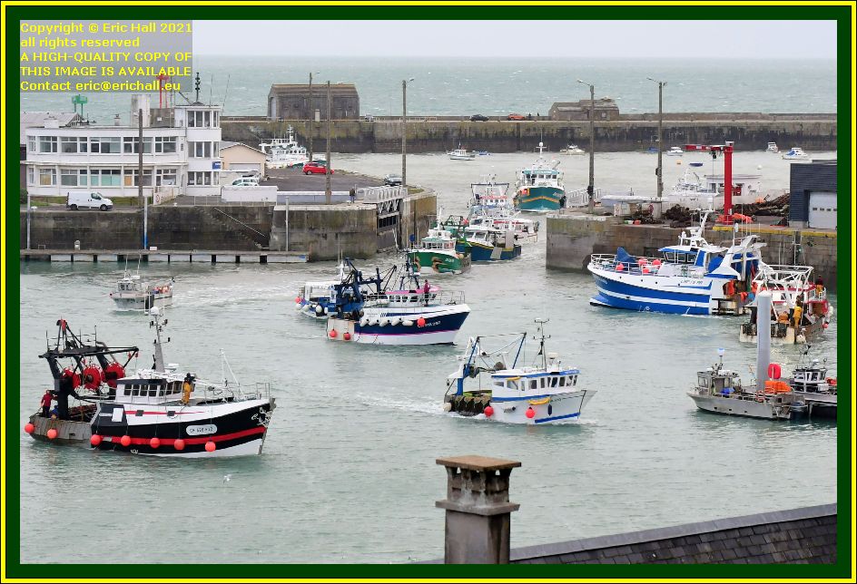 trawlers entering port de Granville harbour Manche Normandy France photo Eric Hall October 2021
