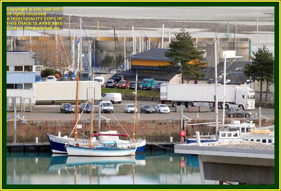courreur des iles charles marie lorries unloading port de Granville harbour Manche Normandy France Eric Hall photo November 2021