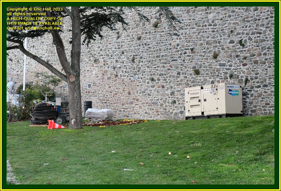 generator building equipment Square Maurice Marland Granville Manche Normandy France Eric Hall photo November 2021