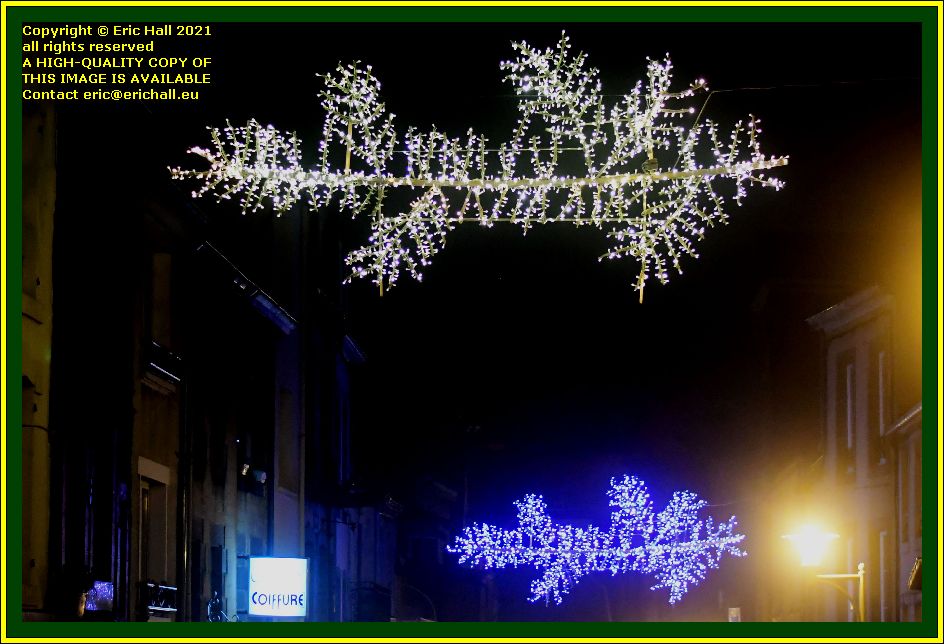christmas lights rue des juifs granville Manche Normandy France photo Eric Hall december 2021
