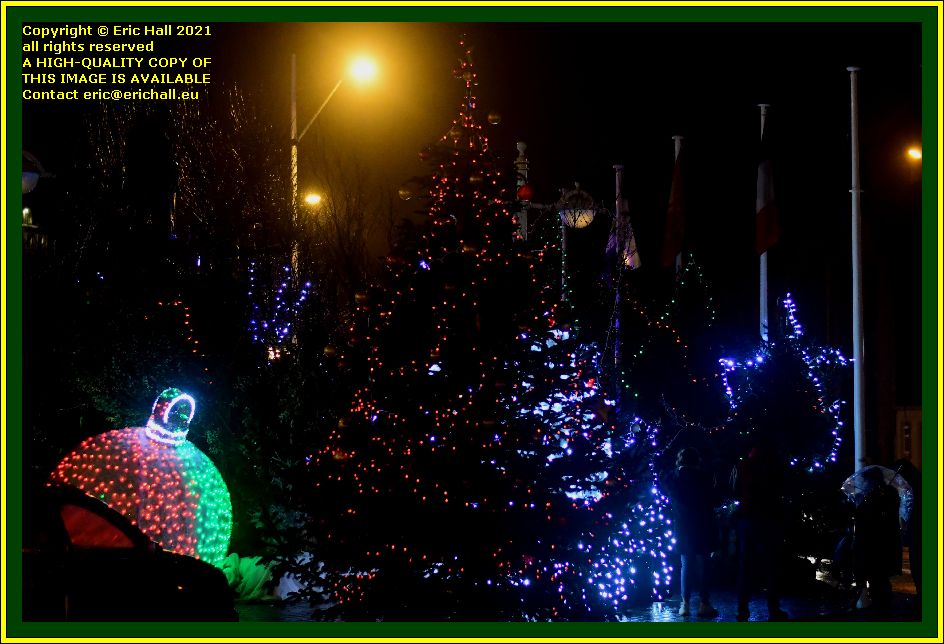 christmas lights place general de gaulle granville Manche Normandy France photo Eric Hall december 2021