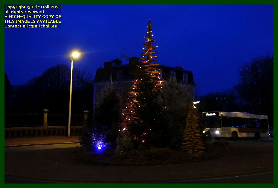 christmas tree place semard Granville Manche Normandy France photo Eric Hall december 2021