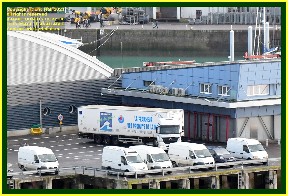 articulated lorry fish processing plant port de Granville harbour Manche Normandy France Eric Hall photo December 2021