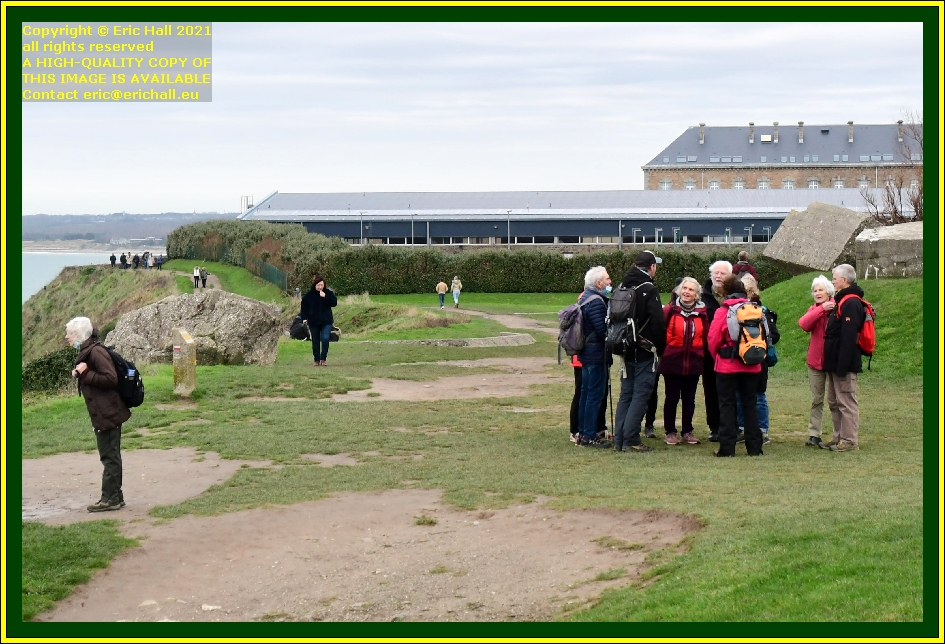 people on path pointe du roc Granville Manche Normandy France photo Eric Hall december 2021