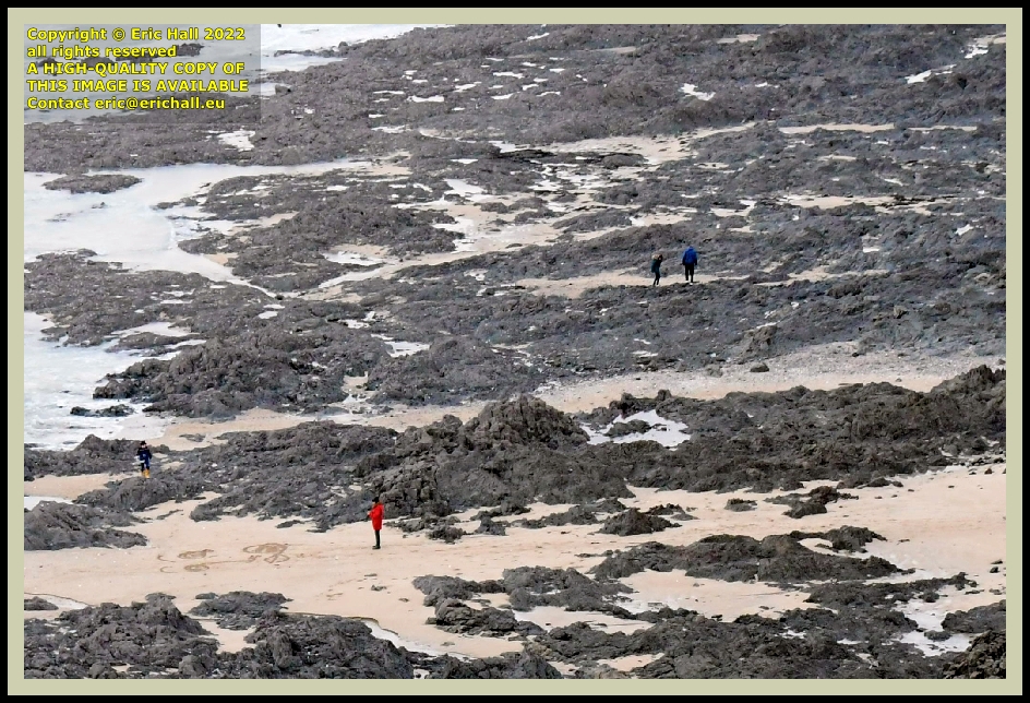 people on beach rue du nord Granville Manche Normandy France Eric Hall photo January 2022
