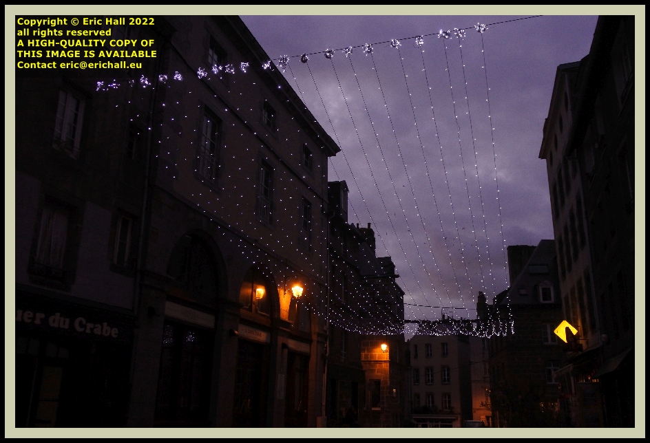 christmas lights place cambernon Granville Manche Normandy France photo Eric Hall january 2022