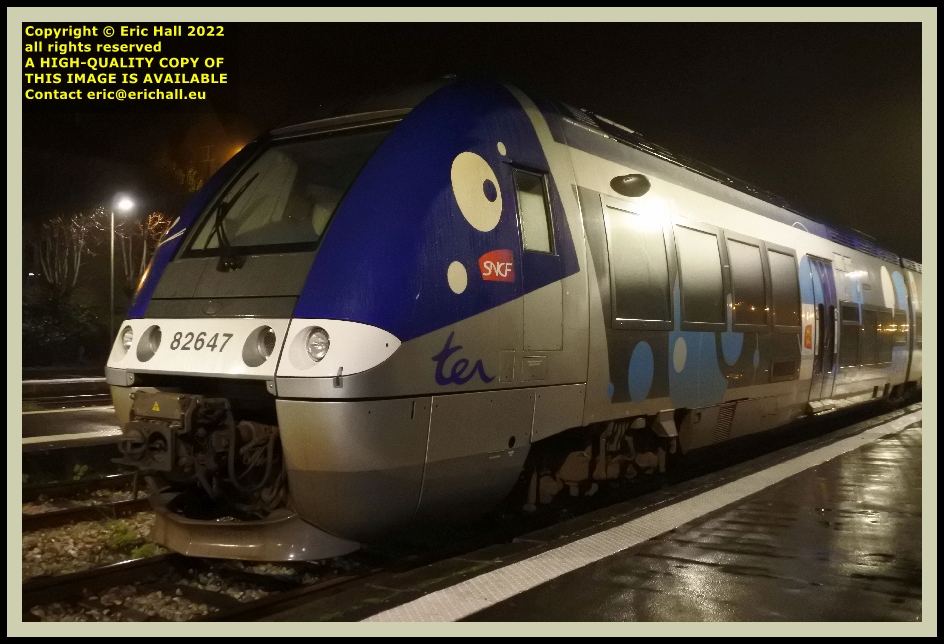 Bombardier B82647 gare de Granville railway station Manche Normandy France Eric Hall photo January 2022