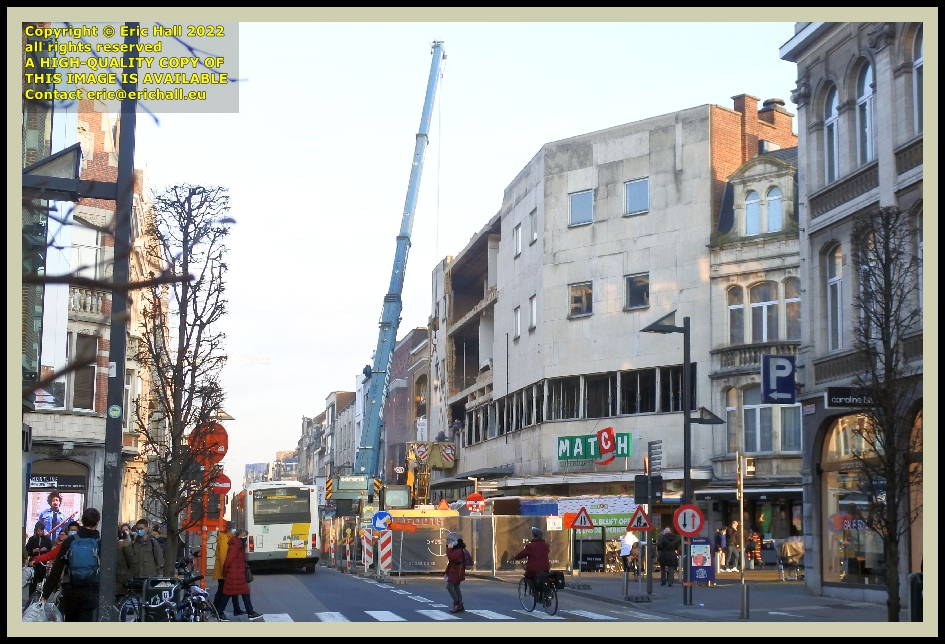 demolition of match supermarket bondgenotenlaan leuven Belgium Eric Hall photo January 2022