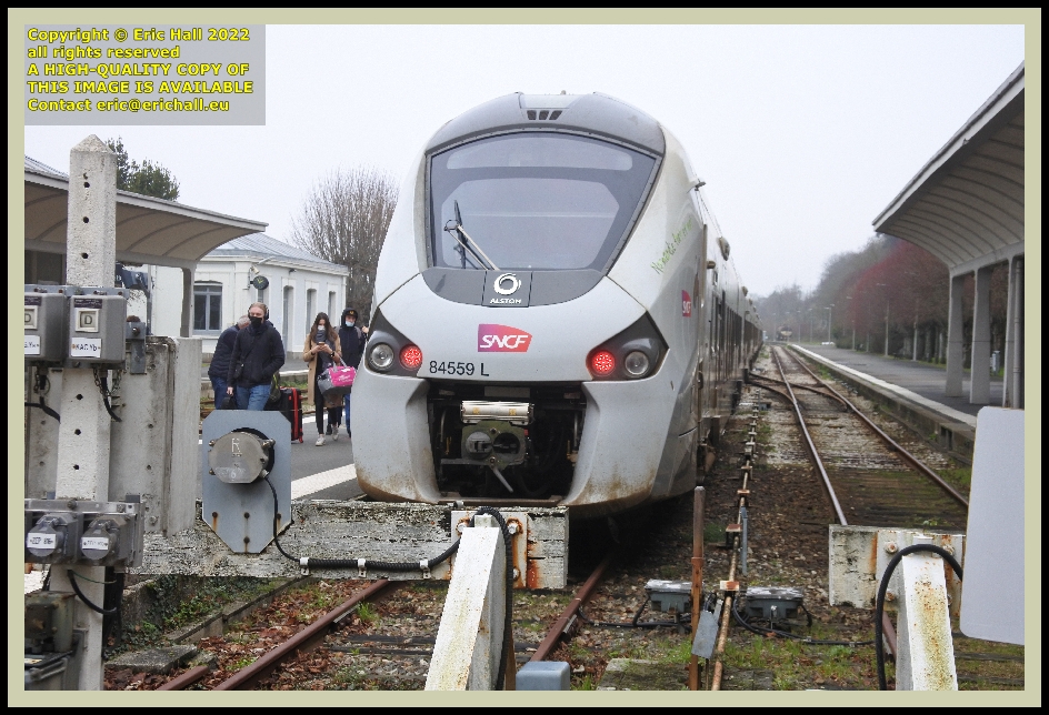 84559 gec alstom regiolis gare de Granville railway station Manche Normandy france photo Eric Hall january 2022