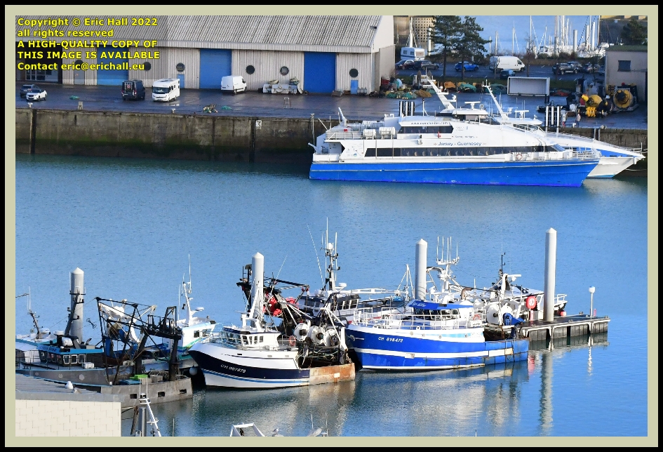 ch638749 pescadore ch907879 l'arc en ciel ch898472 cap lihou l'omerta port de Granville harbour Manche Normandy France Eric Hall photo January 2022