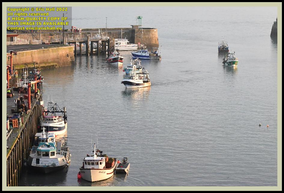 trawlers port de Granville harbour Manche Normandy france photo Eric Hall january 2022