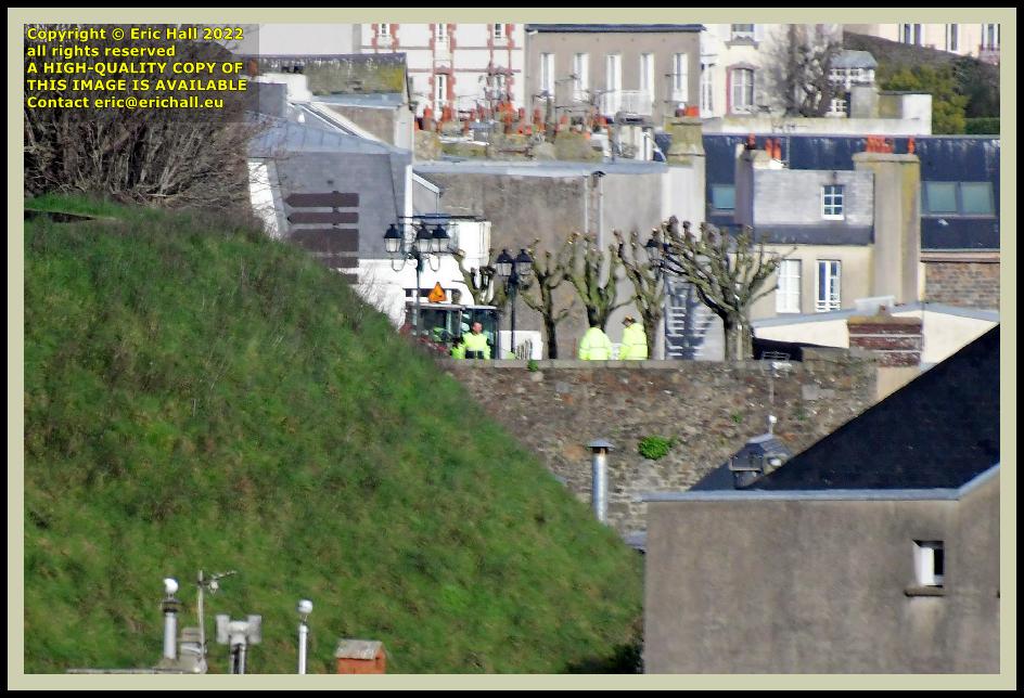 pollarding crew rue des juifs Granville Manche Normandy France photo Eric Hall february 2022