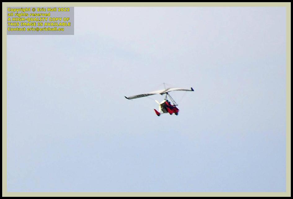 red autogyro baie de Granville Manche Normandy France Eric Hall photo February 2022