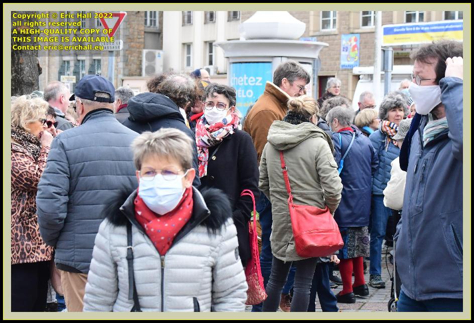 demonstration manifestation ukraine place charles de gaulle Granville Manche Normandy France Eric Hall photo March 2022