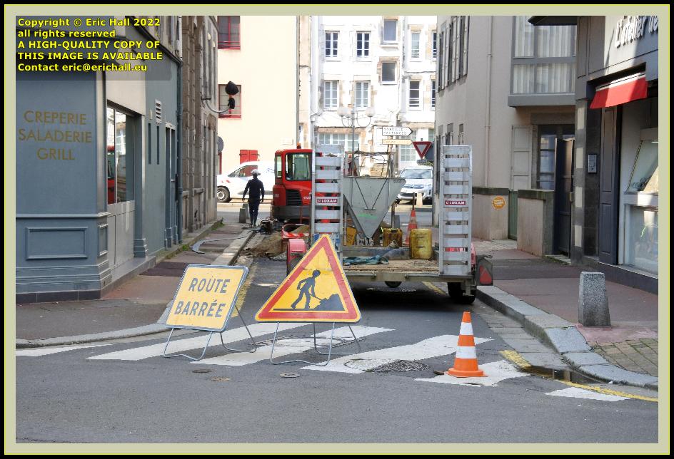 digging up rue saintonge Granville Manche Normandy France Eric Hall photo March 2022