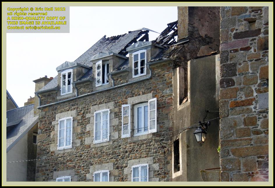 burnt out house rue du midi Granville Manche Normandy France Eric Hall photo March 2022