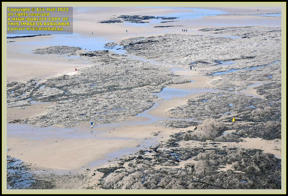 people on beach rue du nord Granville Manche Normandy France photo Eric Hall march 2022