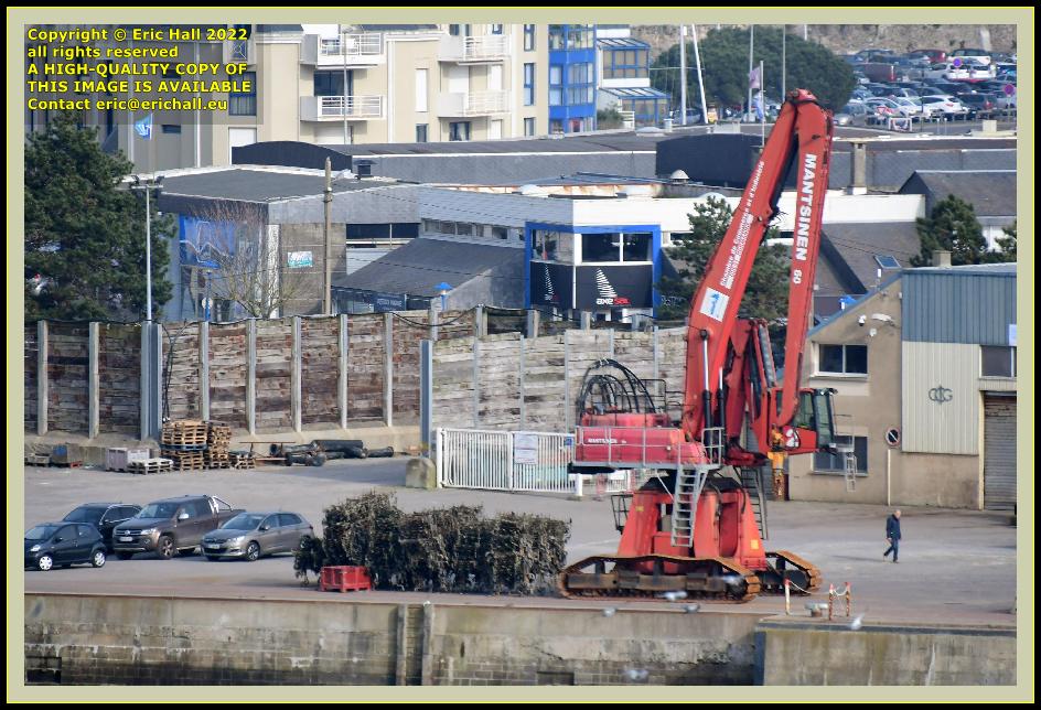 objects on quayside port de Granville harbour Manche Normandy France Eric Hall photo March 2022