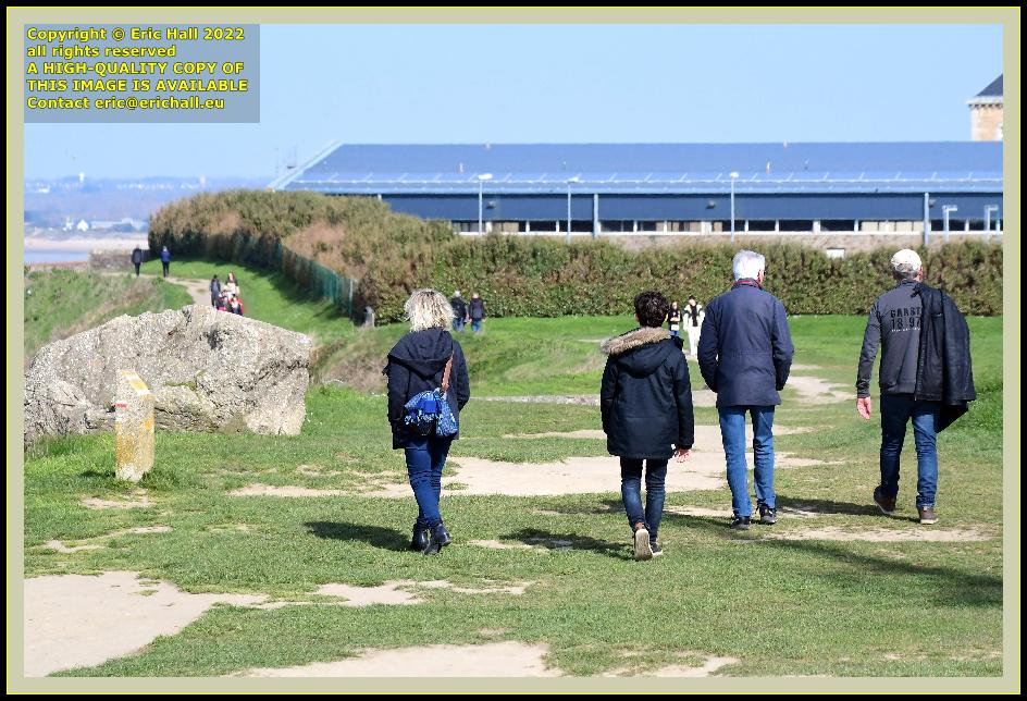 people on footpath pointe du roc Granville Manche Normandy France photo Eric Hall march 2022