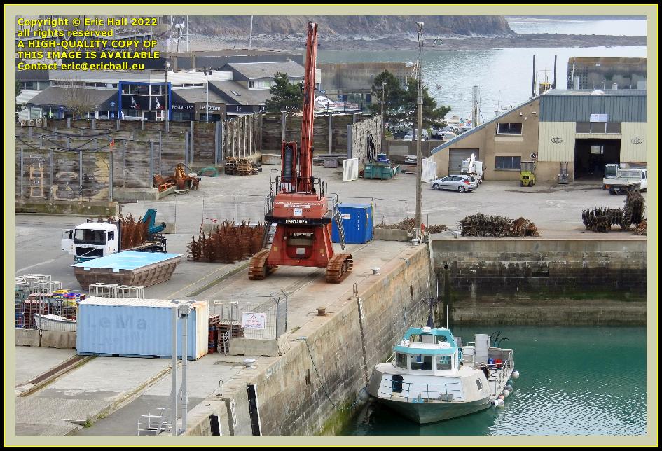 la grande ancre swimming pool freight on quayside port de Granville harbour Manche Normandy France Eric Hall photo March 2022