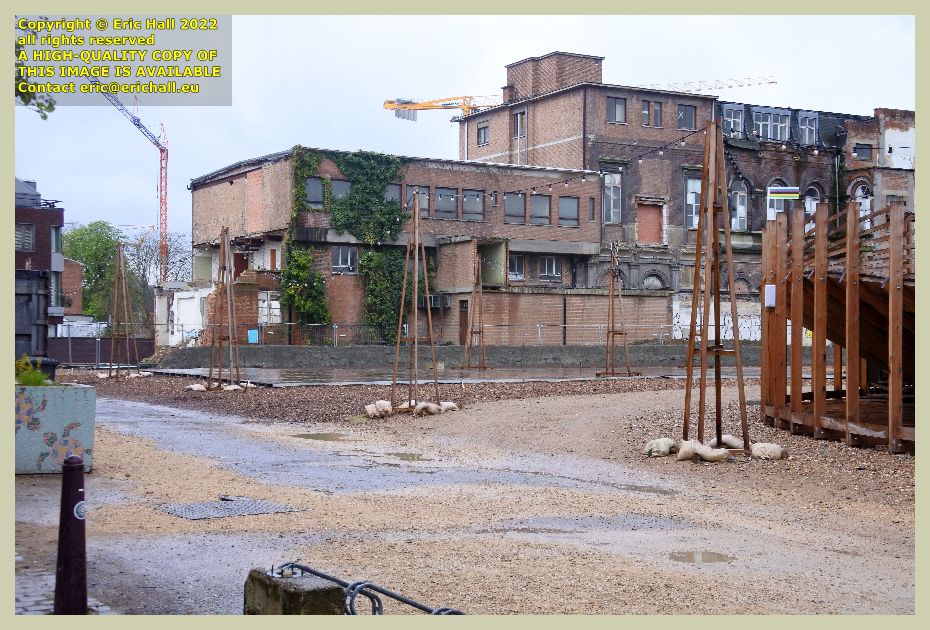 marquee stand demolition site brusselsestraat leuven belgium Eric Hall photo April 2022