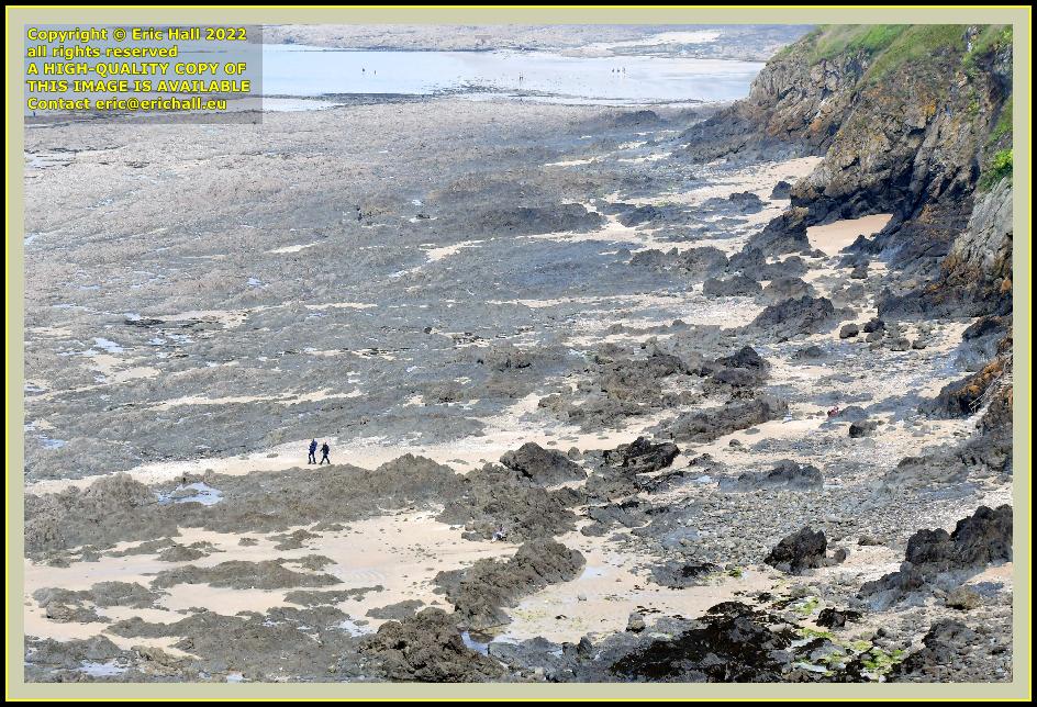 people on beach rue du nord Granville Manche Normandy France photo Eric Hall april 2022