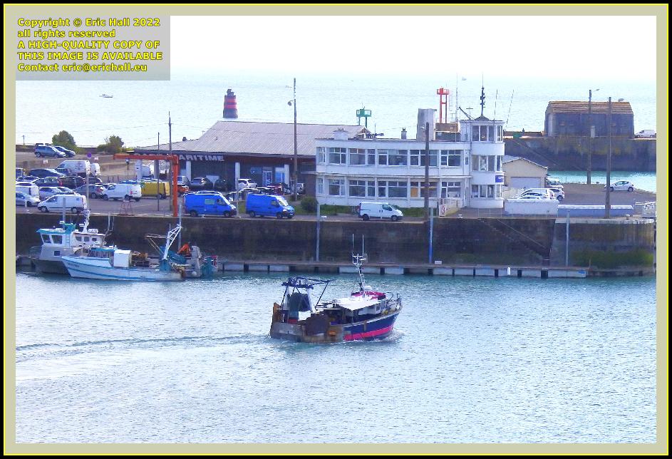 fishing boat leaving port de Granville harbour Manche Normandy France photo Eric Hall april 2022