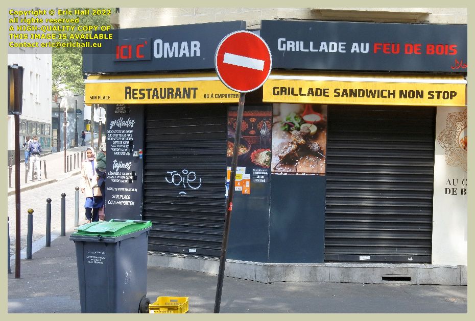 closed sandwich bar grilling non stop boulevard la chapelle paris France Eric Hall photo April 2022