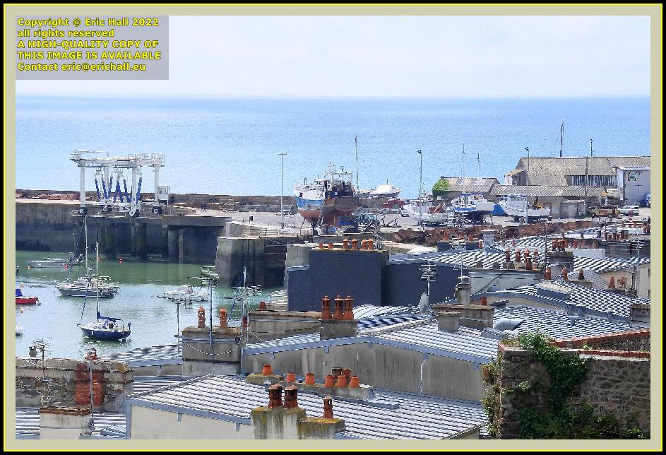le roc a la mauve 3 fishing boats chantier naval port de Granville harbour Manche Normandy France Eric Hall photo May 2022