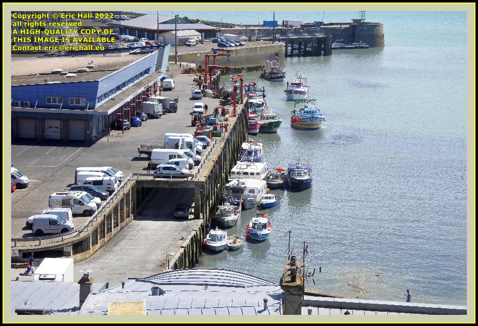 trawlers fish processing plant port de Granville harbour Manche Normandy France photo Eric Hall may 2022