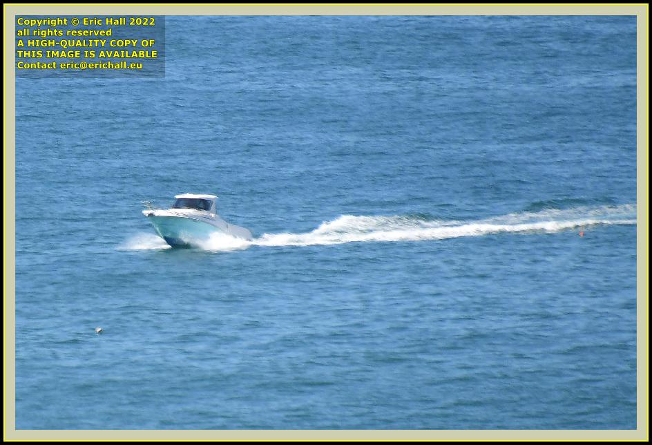 speedboat baie de Granville Manche Normandy France photo Eric Hall may 2022