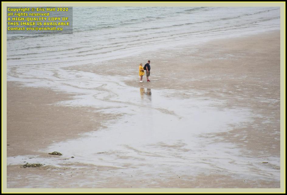 people on beach rue du nord Granville Manche Normandy France photo Eric Hall june 2022