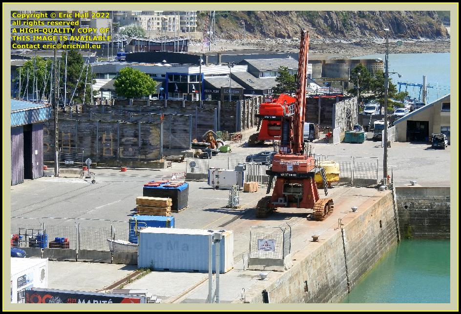 freight on quayside port de Granville harbour Manche Normandy France Eric Hall photo June 2022
