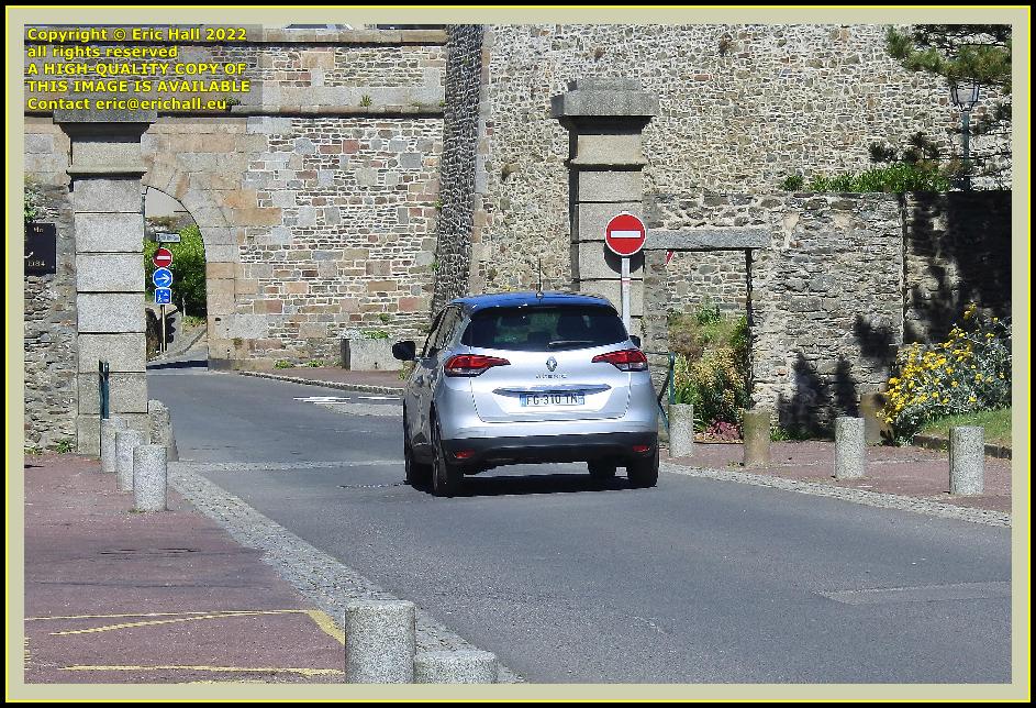 car driving the wrong way place d'armes Granville Manche Normandy France Eric Hall photo June 2022