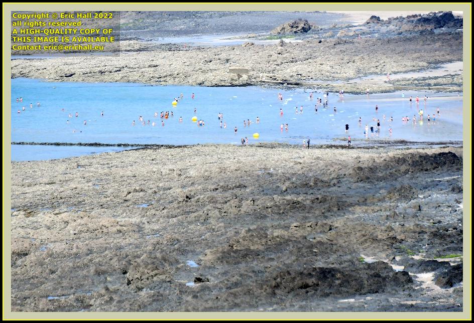 people on beach plat gousset Granville Manche Normandy France photo Eric Hall june 2022