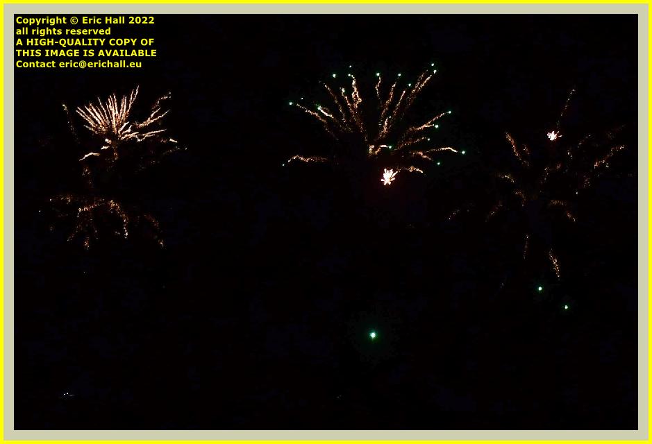 fete de la bastille firework display 14th july quatorze juillet feux d'artifice port de Granville harbour Manche Normandy France Eric Hall photo July 2022