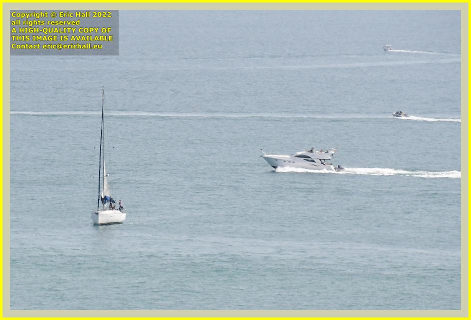cabin cruiser speedboat yacht baie de mont st michel Granville Manche Normandy France Eric Hall photo August 2022