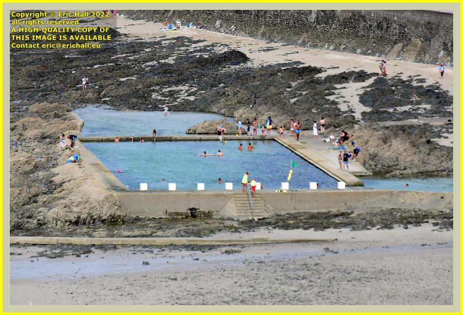 lifeguards tidal swimming pool plat gousset Granville Manche Normandy France Eric Hall photo August 2022